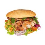 Mittagsangebot – Hausgemachter Kebab im Taschenbrot mit frischen Zutaten – Tasty Food.