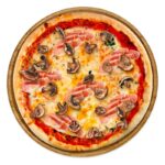 Pizza Del Capo mit Prosciutto, Champignons & Mozzarella – frisch gebacken bei Tasty Food.