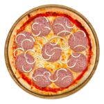 Pizza Pizzaiolo mit Schinken, Champignons & Mozzarella – frisch gebacken bei Tasty Food.