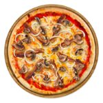 Pizza Porcini mit aromatischen Steinpilzen & Mozzarella – frisch gebacken bei Tasty Food.